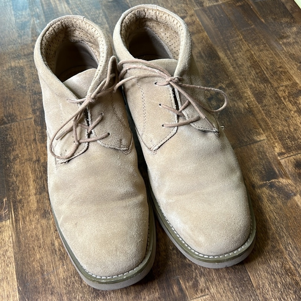 NUNN BUSH Tan Suede Lace Up Ankle Boots Size 9